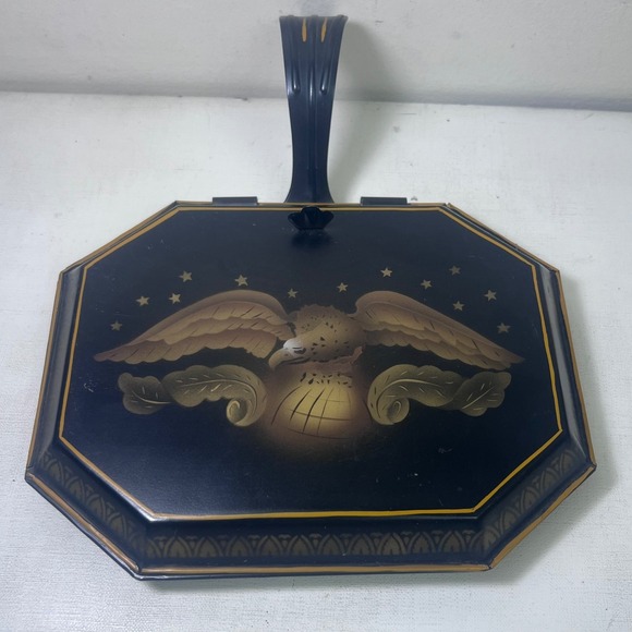 L. Hitchcock Other - L Hitchcock Black Tole Painted Eagle Silent Butler Crumb Catcher Riverton Conn